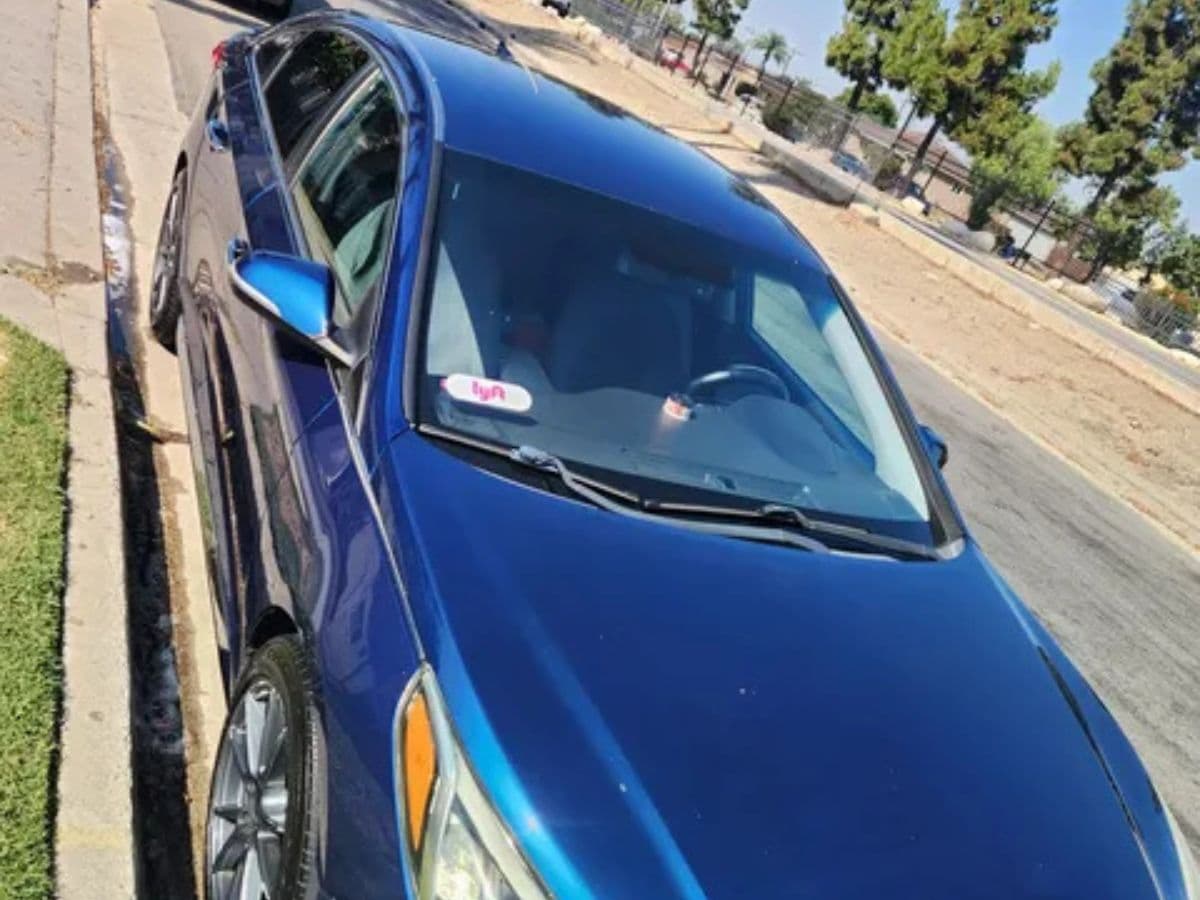 Clean sedan after a wash